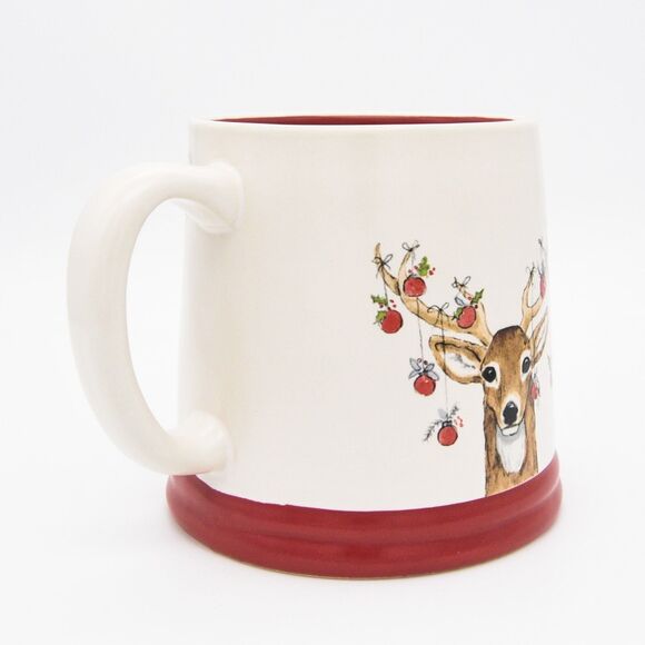 Rae Dunn Christmas Mug, Cocoa Kisses Reindeer, 20oz Ceramic Double Sided Cup - Picture 4 of 10